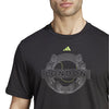 Adidas Tennis Wimbledon Graphic Tee (M) (Black)