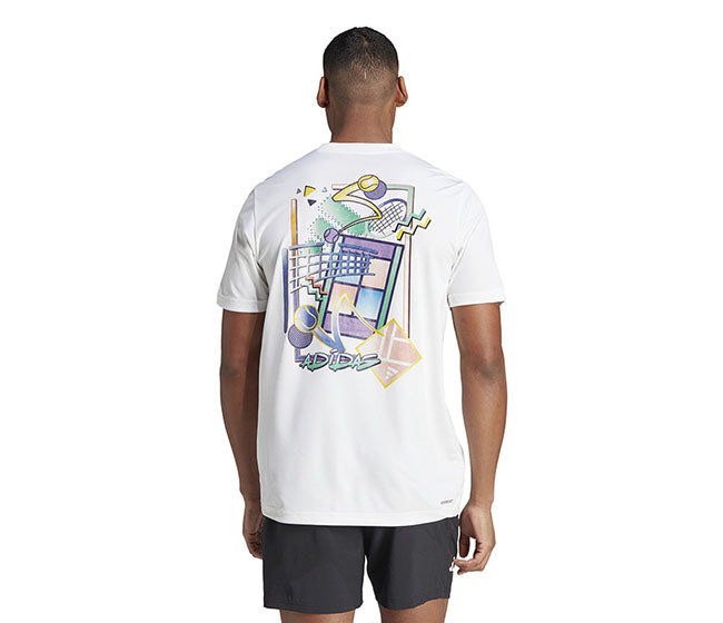 Adidas Court Sport Graphic Tee (M) (White)
