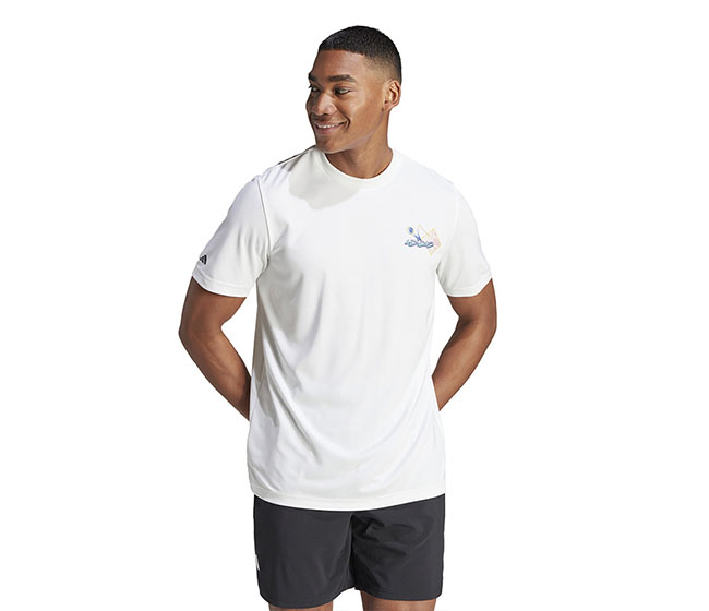 Adidas Court Sport Graphic Tee (M) (White)