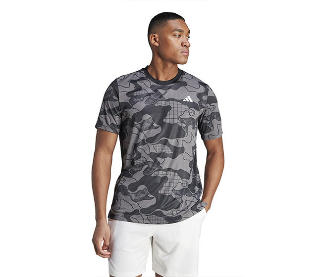 Adidas Club Graphic Tee (M) (Grey)