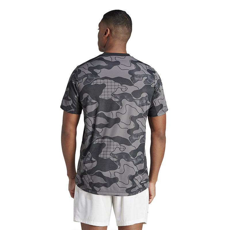 Adidas Club Graphic Tee (M) (Grey)
