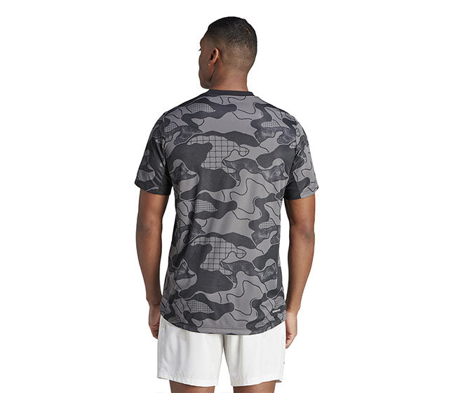 Adidas Club Graphic Tee (M) (Grey)
