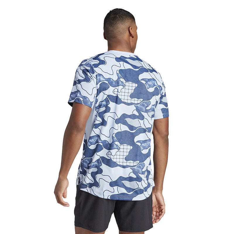 Adidas Club Graphic Tee (M) (Blue)