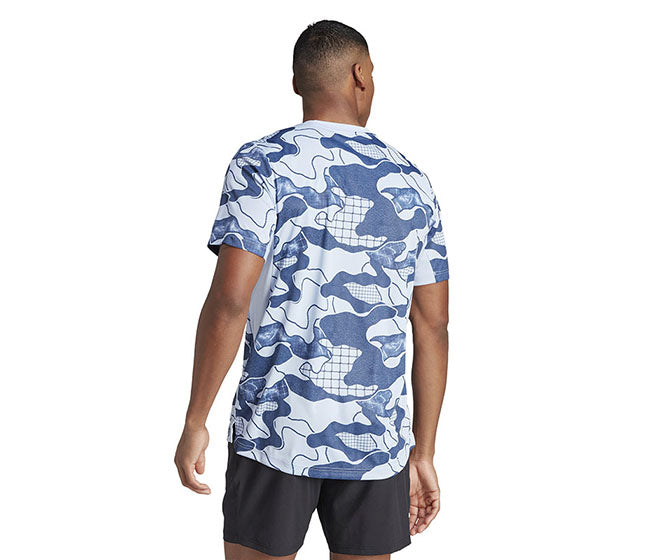Adidas Club Graphic Tee (M) (Blue)