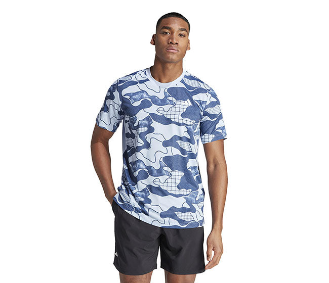 Adidas Club Graphic Tee (M) (Blue)