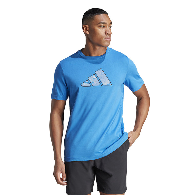 Adidas Tennis Category Graphic Tee (M) (Royal)
