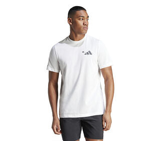 Adidas Tennis Play Graphic Tee (M) (White)