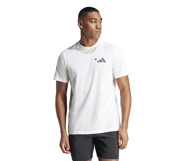 Adidas Tennis Play Graphic Tee (M) (White)