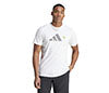 Adidas Tennis Play Graphic Tee (M) (White)