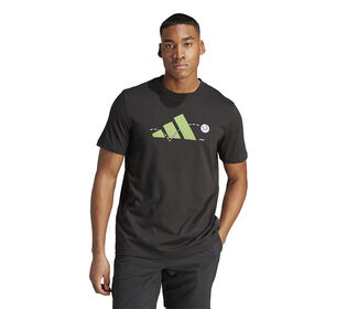 Adidas Tennis Play Graphic Tee (M) (Black)
