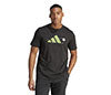 Adidas Tennis Play Graphic Tee (M) (Black)