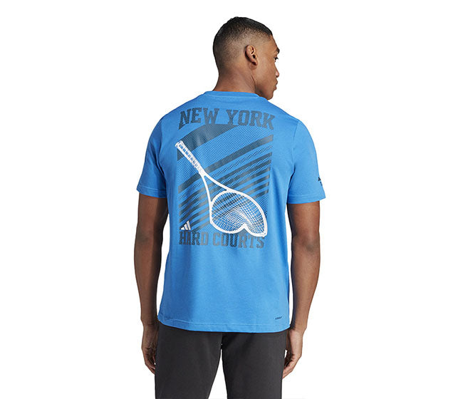 Adidas Tennis Us Open Graphic Tee (M) (Royal)