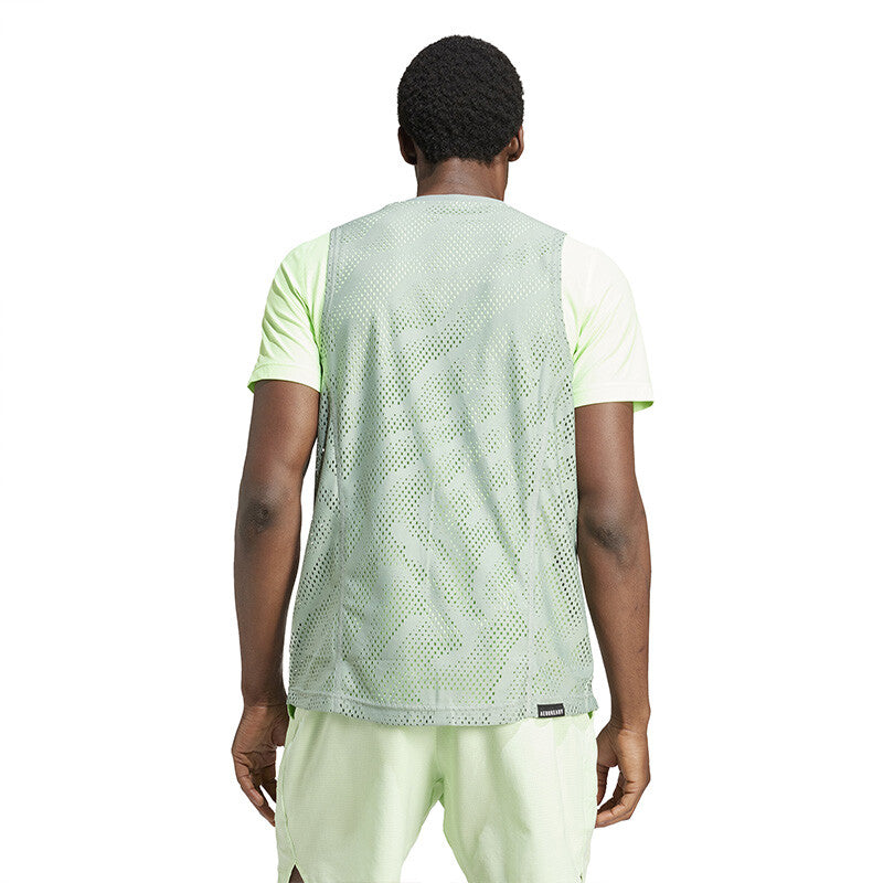 Adidas Mesh Layering Pro Tee (M) (Silver Green)