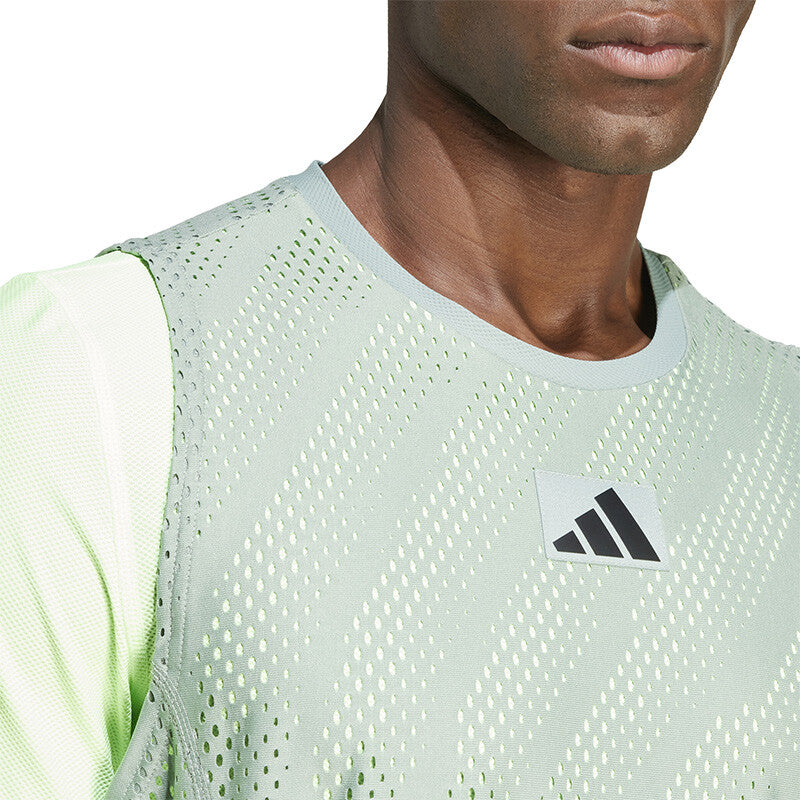 Adidas Mesh Layering Pro Tee (M) (Silver Green)