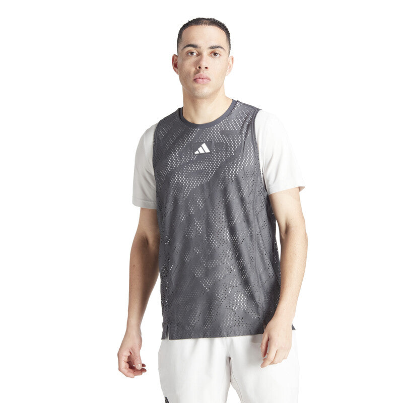 Adidas Mesh Layering Pro Tee (M) (Grey)