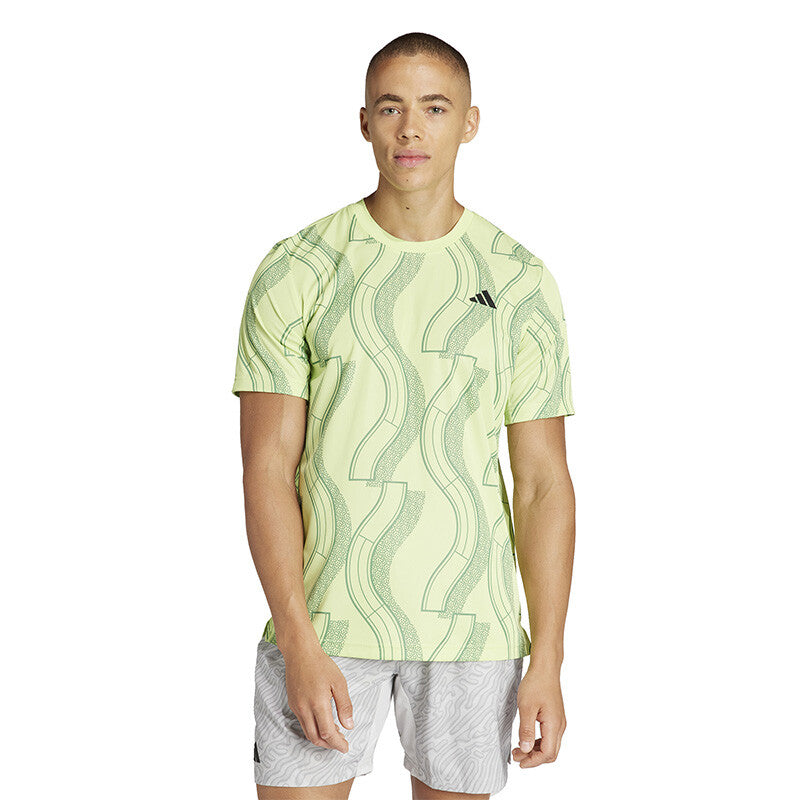 Adidas Club Graphic Tee (M) (Lime)