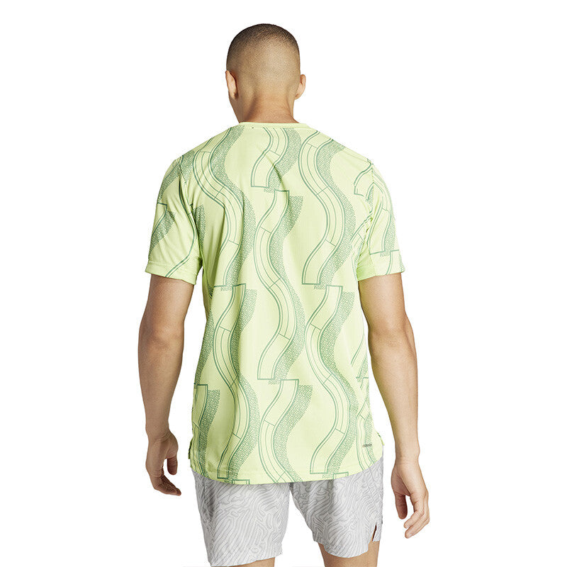 Adidas Club Graphic Tee (M) (Lime)