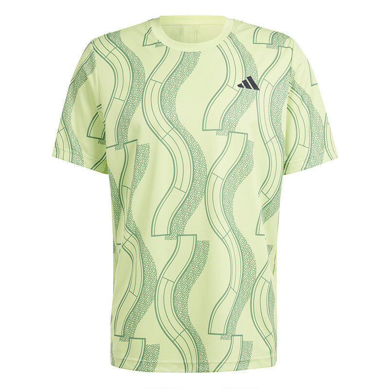 Adidas Club Graphic Tee (M) (Lime)