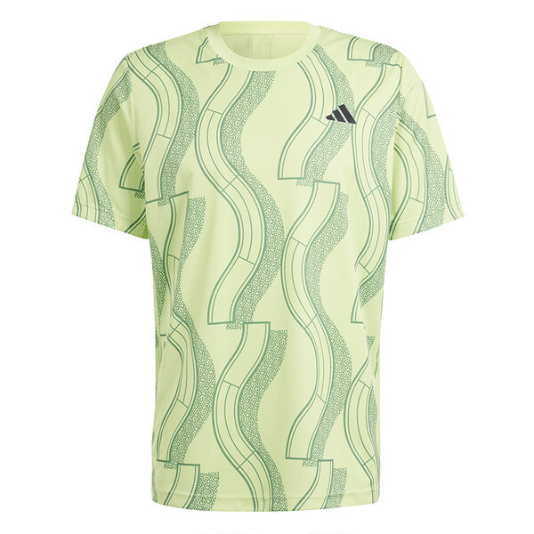 Adidas Club Graphic Tee (M) (Lime)