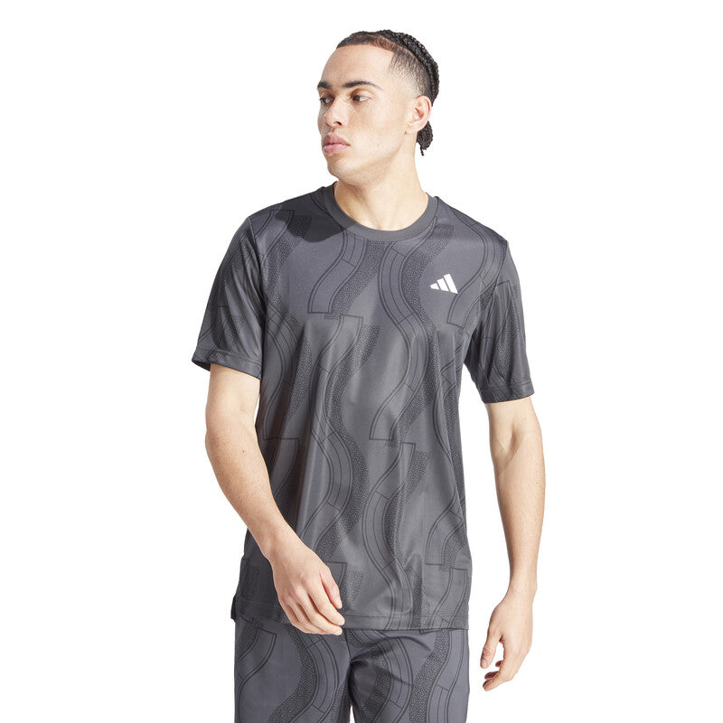 Adidas Club Graphic Tee (M) (Carbon)