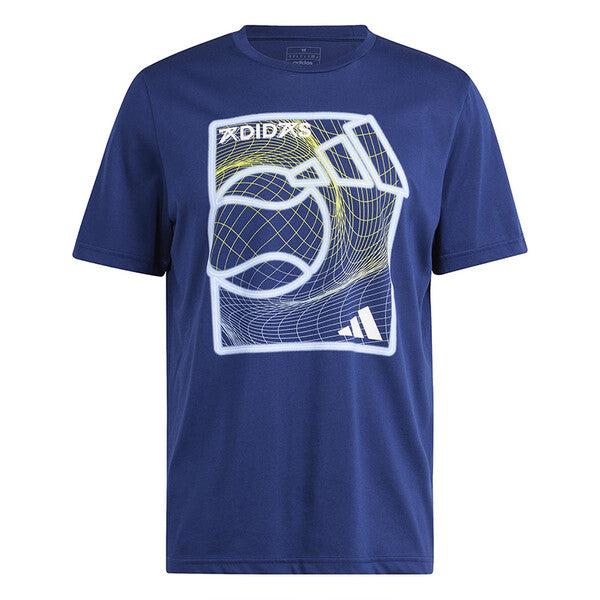 Adidas Tennis Play Graphic Tee (M) (Dark Blue)