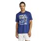 Adidas Tennis Play Graphic Tee (M) (Dark Blue)