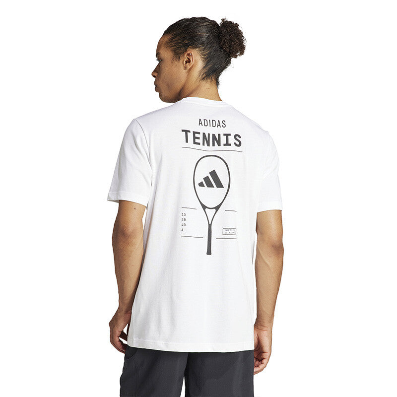 Adidas Tennis Category Graphic Tee (M) (White)