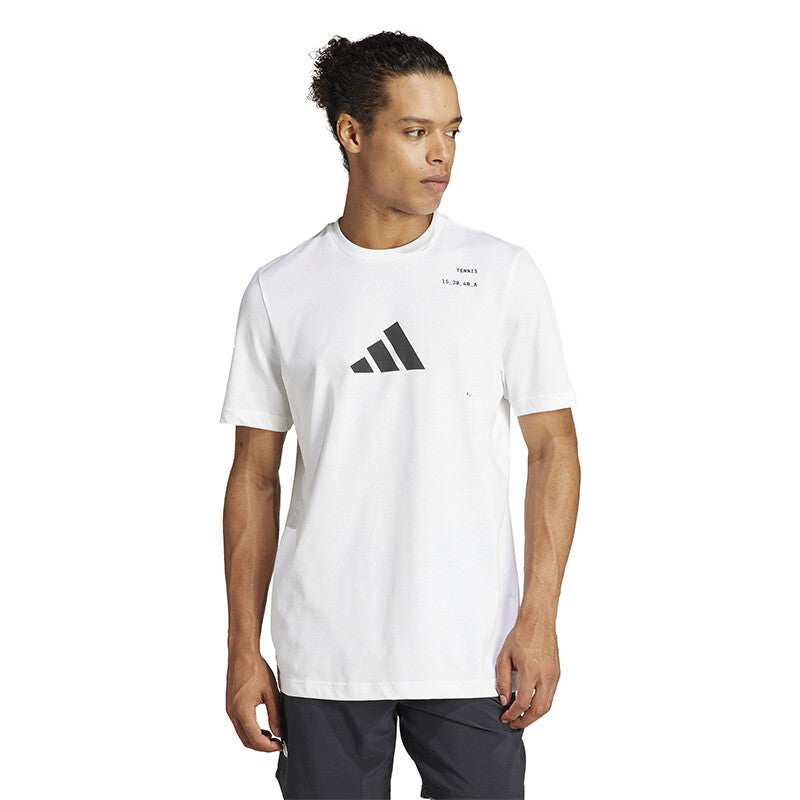 Adidas Tennis Category Graphic Tee (M) (White)