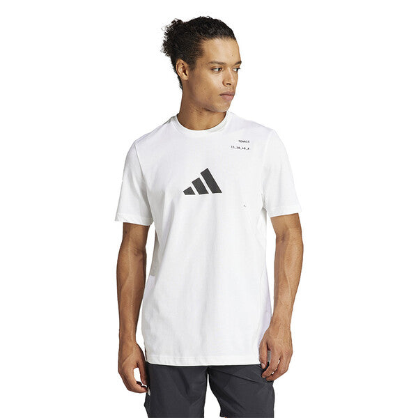 Adidas Tennis Category Graphic Tee (M) (White)