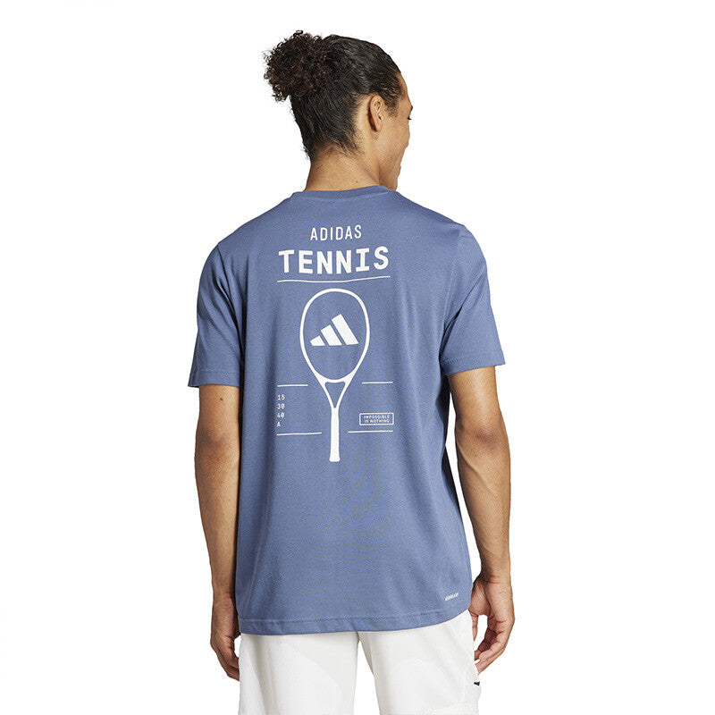 Adidas Tennis Category Graphic Tee (M) (Preloved Ink)