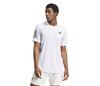 Adidas Club 3 Stripe Tee (M) (Silver Dawn)