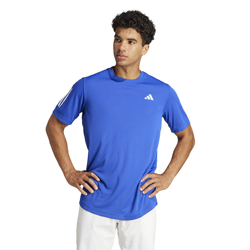 Adidas Club 3 Stripe Tee (M) (Lucid Blue)