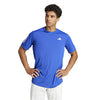Adidas Club 3 Stripe Tee (M) (Lucid Blue)