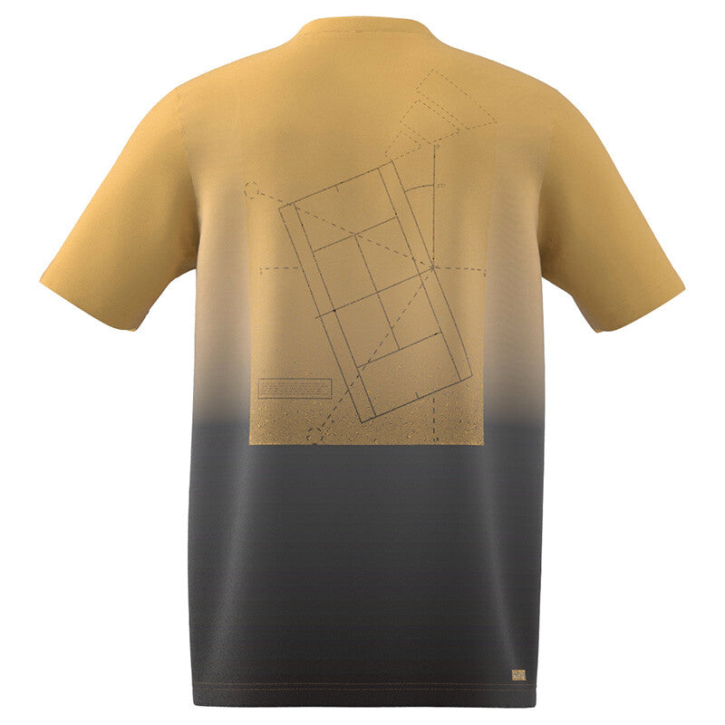 Adidas Tennis Court Angles Graphic Tee (M) (Semi Spark)