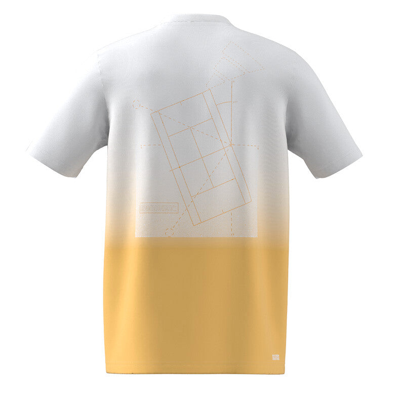 Adidas Tennis Court Angles Graphic Tee (M) (White)