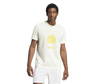 Adidas Tennis Arc De Ball Graphic Tee (M) (Ivory)