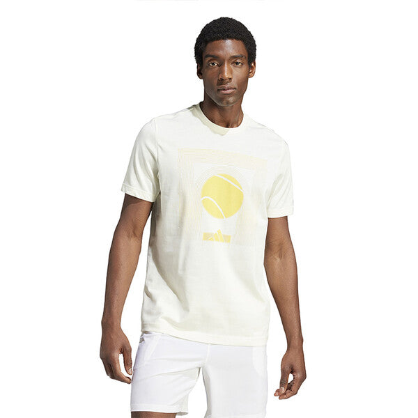 Adidas Tennis Arc De Ball Graphic Tee (M) (Ivory)