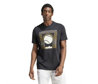 Adidas Tennis Arc De Ball Graphic Tee (M) (Black)