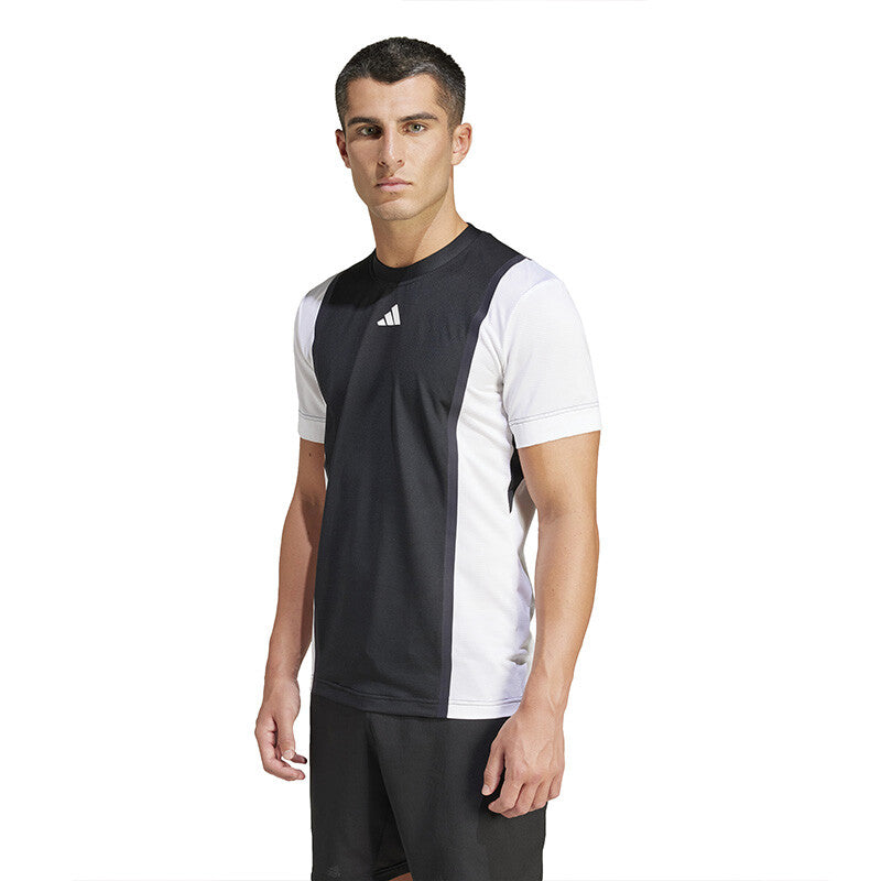 Adidas Freelift Pro Ribbed Tee (M) (Black/White)