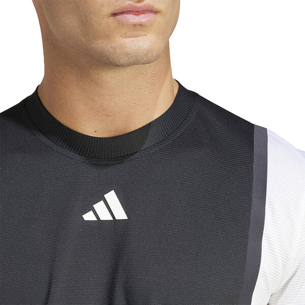 Adidas Freelift Pro Ribbed Tee (M) (Black/White)