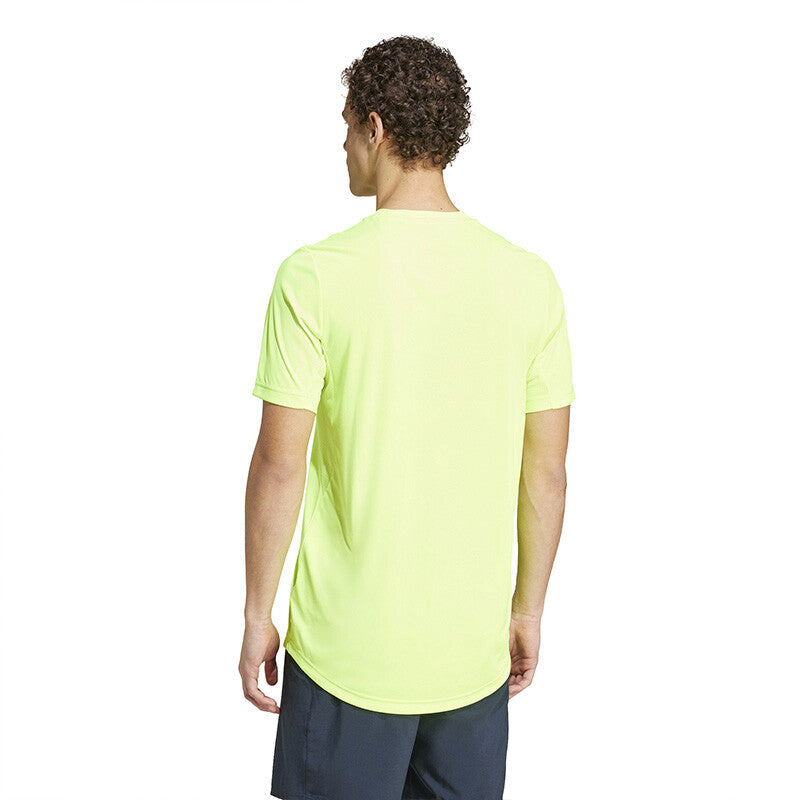 Adidas Club 3 Stripe Tee (M) (Lucid Lemon)