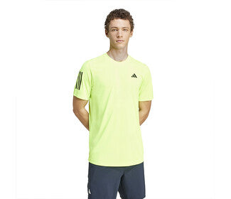 Adidas Club 3 Stripe Tee (M) (Lucid Lemon)