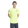 Adidas Club 3 Stripe Tee (M) (Lucid Lemon)