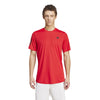 Adidas Club 3 Stripe Tee (M) (Better Scarlet)