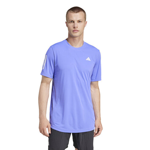 Adidas Club 3 Stripe Tee (M) (Cobalt Blue)