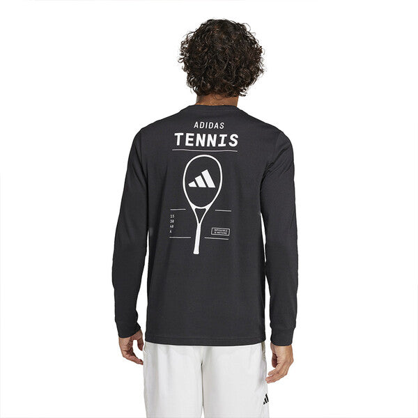 Adidas Tennis Category Graphic Long Sleeve Tee (M) (Black)