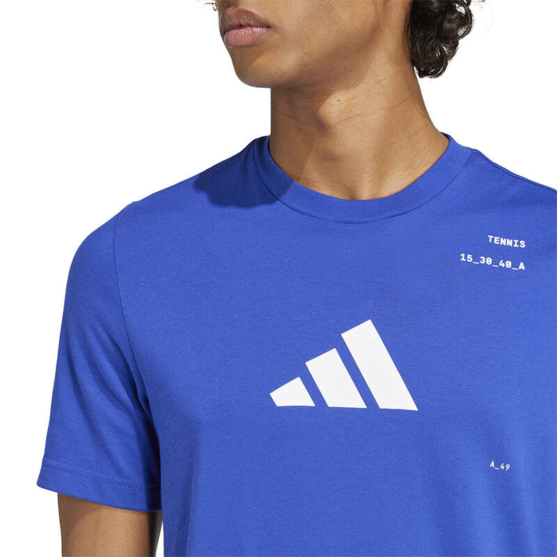 Adidas Tennis Category Graphic Tee (M) (Lucid Blue)