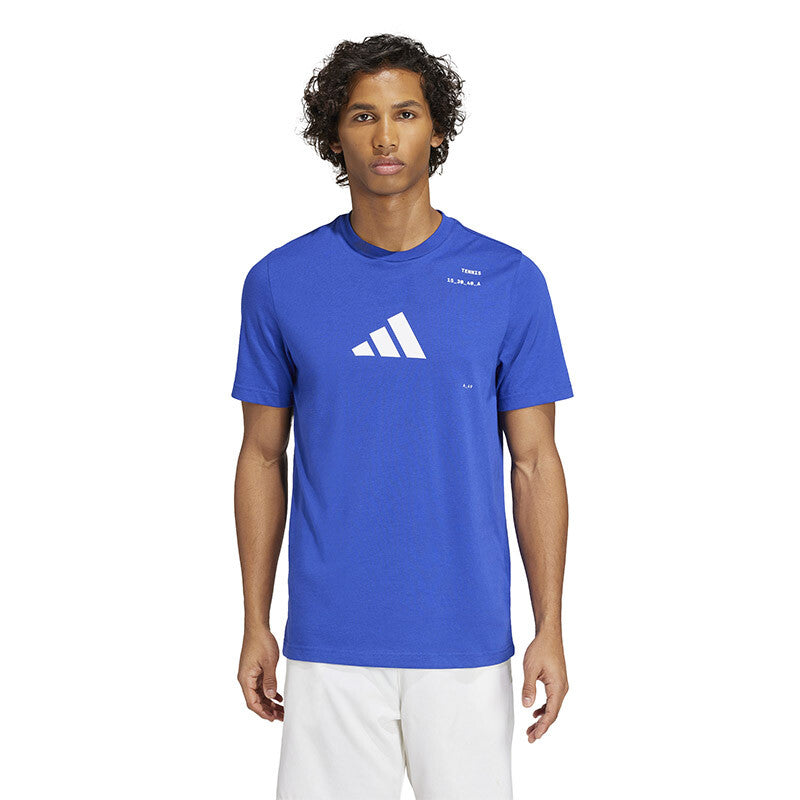 Adidas Tennis Category Graphic Tee (M) (Lucid Blue)