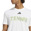 Adidas Tennis Hivis Graphic Tee (M) (White)