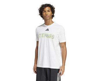 Adidas Tennis Hivis Graphic Tee (M) (White)